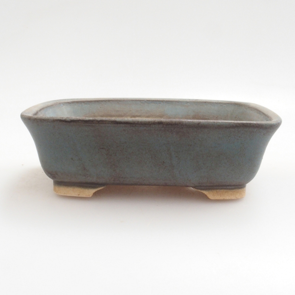 Keramická bonsai miska 14,5 x 12 x 4,5 cm, farba modra