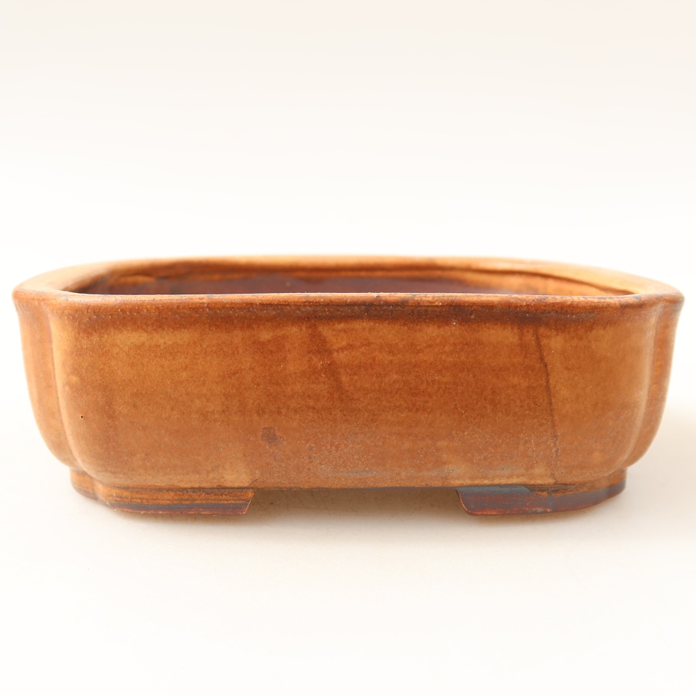 Keramická miska na bonsaje 13,5 x 12 x 4 cm, farba hnedá