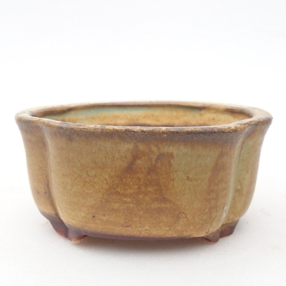 Keramická bonsai miska 8 x 7,5 x 3,5 cm, farba zelená