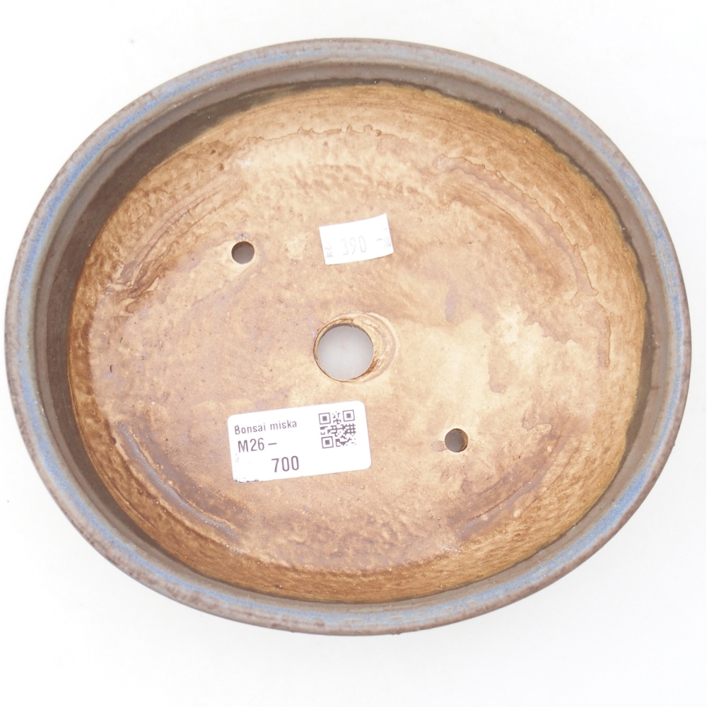 Keramická miska na bonsaje 18,5 x 16,5 x 4,5 cm, farba modrá