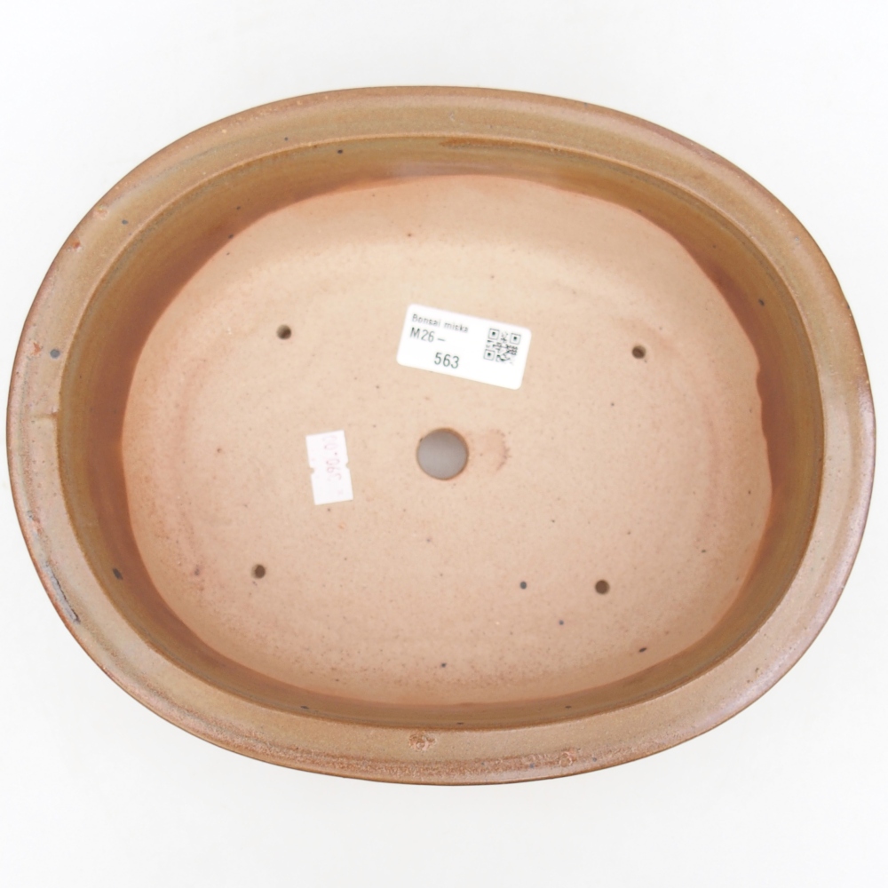 Keramická miska na bonsaje 23 x 19 x 7 cm, hnedá
