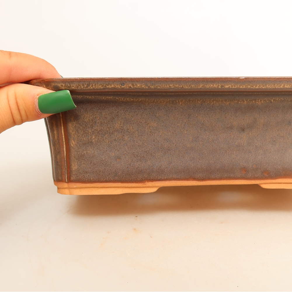 Keramická miska  20 x 15,5 x 5,5 cm, farba hnedá