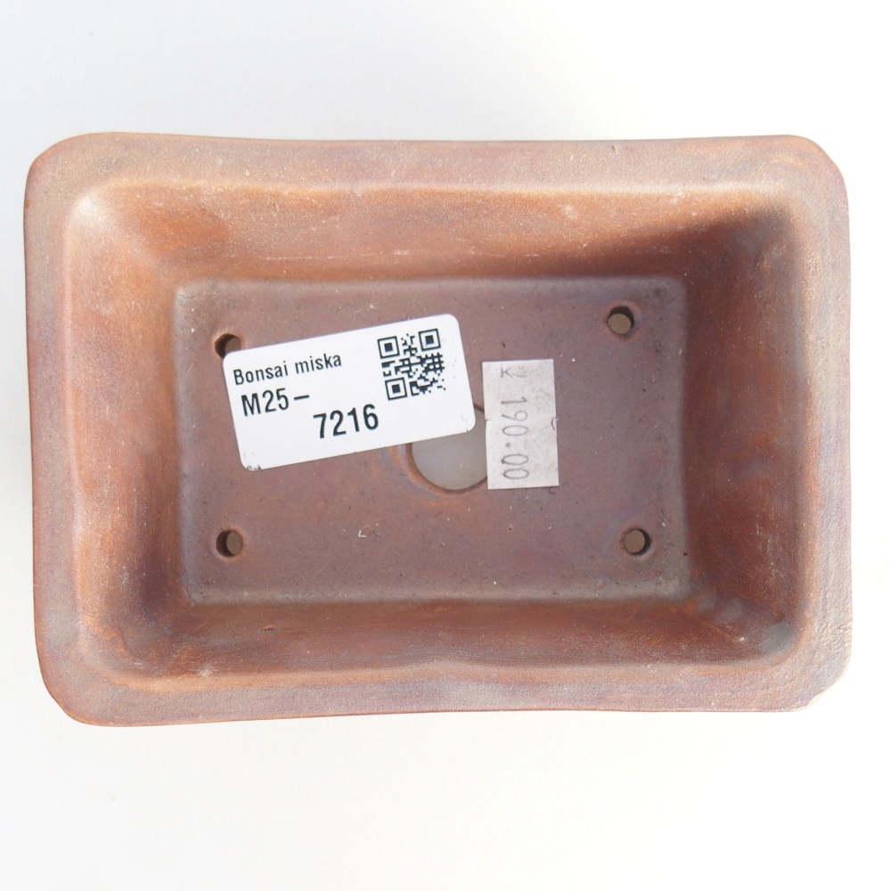 Keramická bonsajová miska 11,5 x 8,5 x 4,5 cm, farba kovu