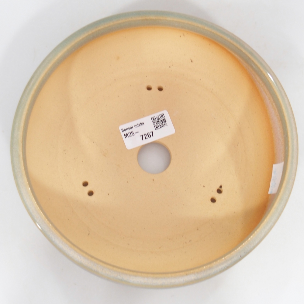 Keramická miska na bonsaje 19 x 19 x 6 cm, zelená