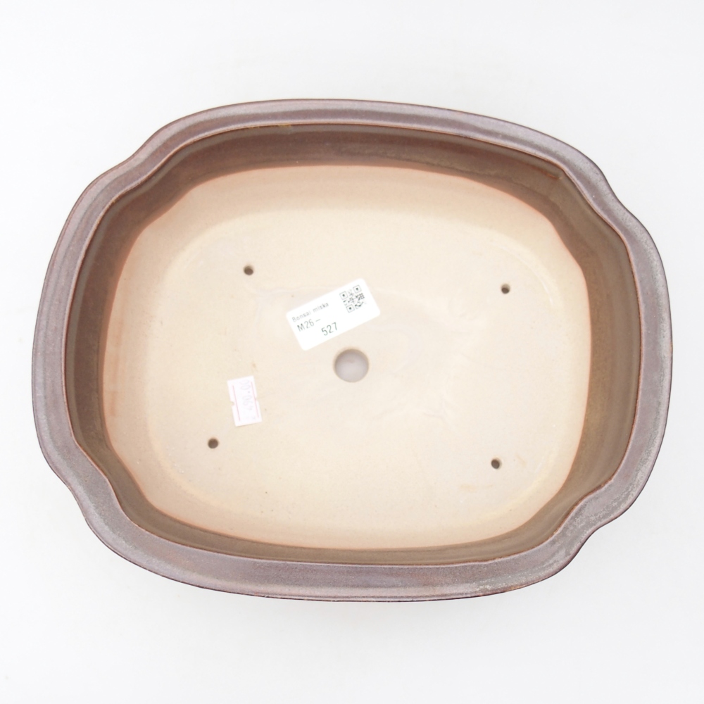 Keramická miska na bonsaje 25 x 21 x 7,5 cm, hnedá