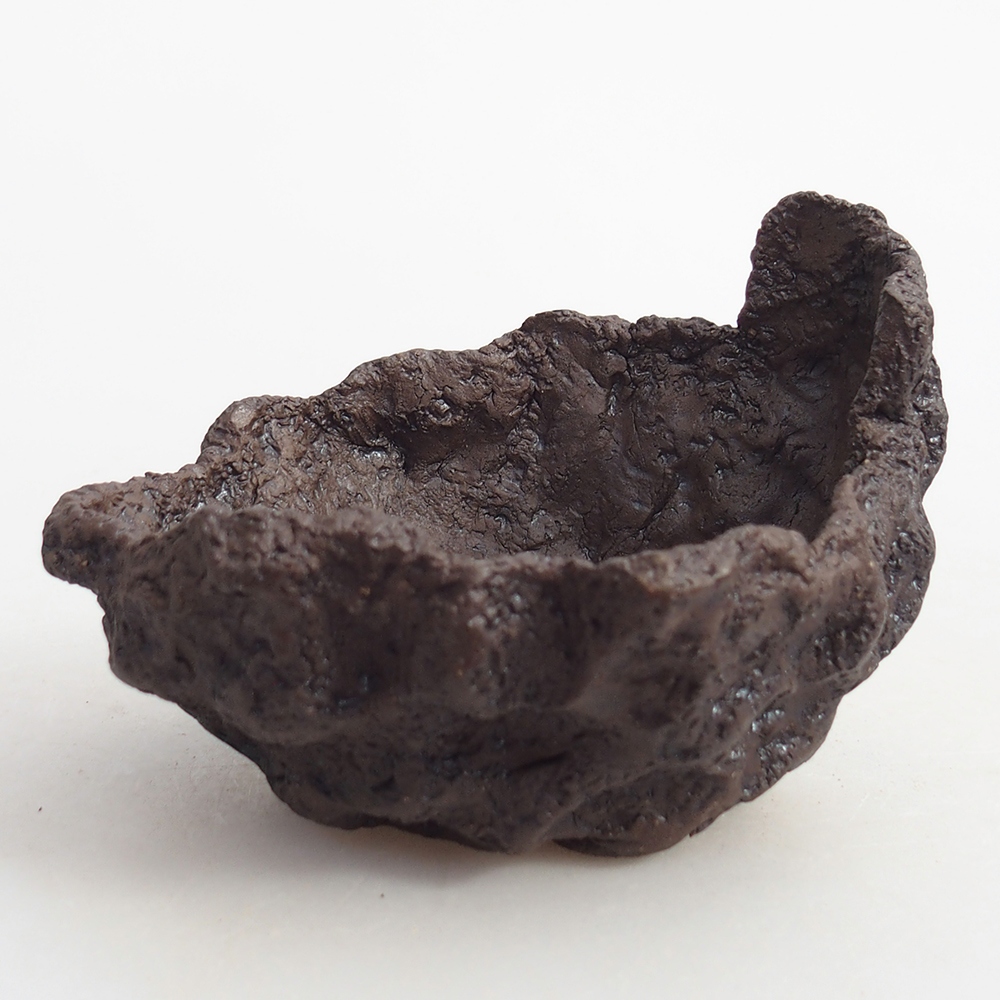 Keramická mušľa 10 x 9 x 7,5 cm , farba hnedá