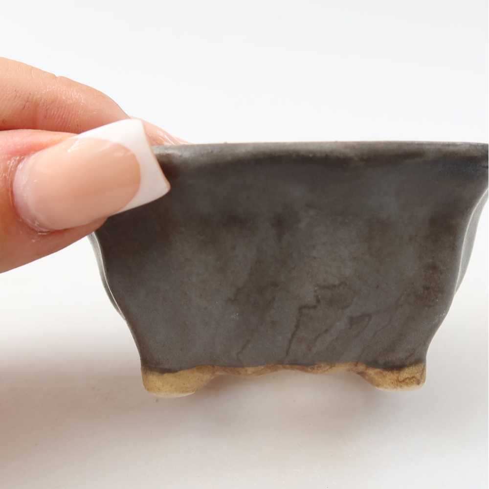 Keramická miska na bonsai 7,5 x 7 x 3,5 cm, farba modrá