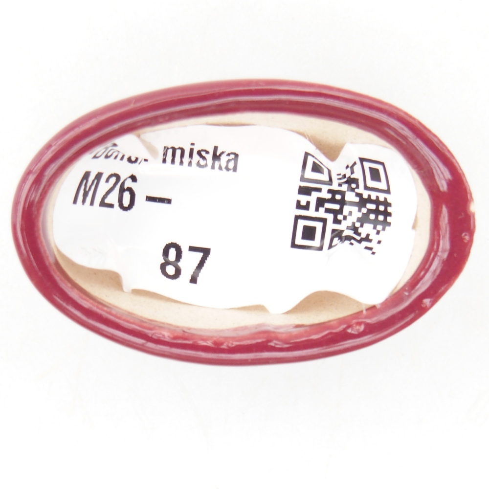 Mini bonsajová miska 4 x 2,5 x 2 cm, bordová