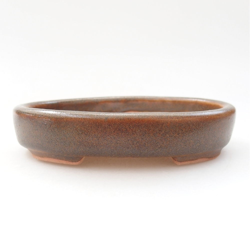 Keramická bonsai miska 11,5 x 9 x 2,5 cm, farba hnědá