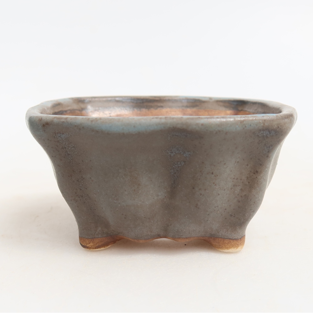Keramická miska na bonsai 7 × 7 × 3,5 cm, farba modrá