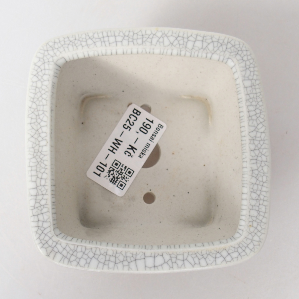Keramická miska na bonsaje 9,5 x 9,5 x 5 cm, farba raku