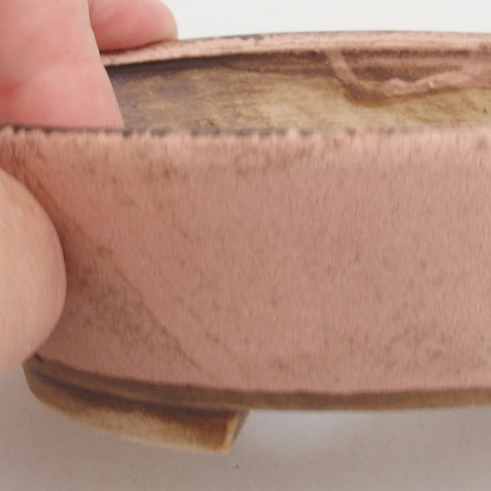 Keramická bonsai miska 9,5 x 8 x 3 cm, farba ružová