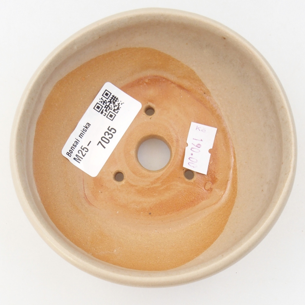 Keramická miska na bonsaje 10 x 10 x 5 cm, farba béžová