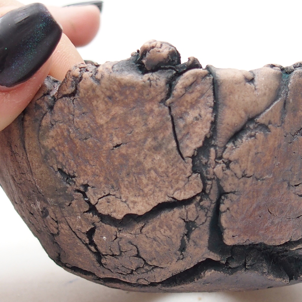 Keramická mušľa 9 x 8,5 x 6 cm , farba zelená