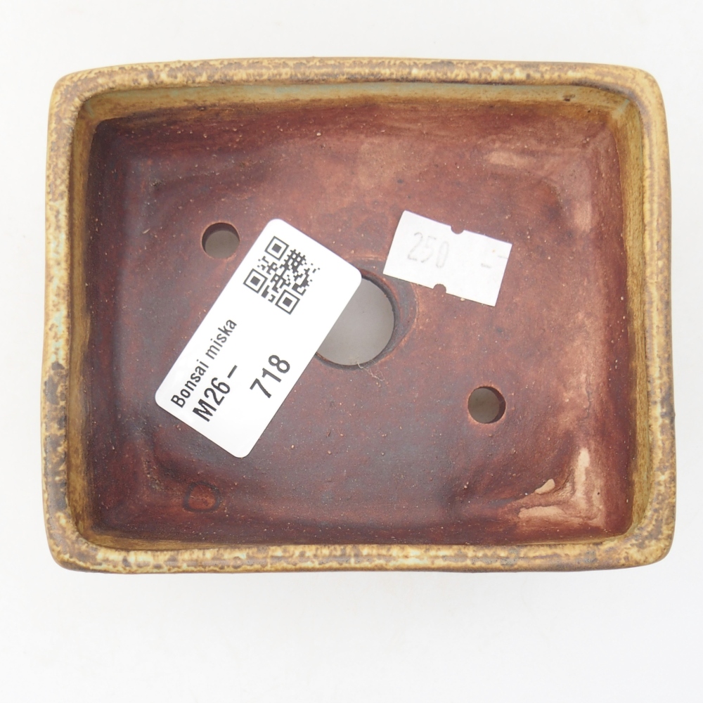 Keramická miska na bonsaje 10 x 8 x 4 cm, zelená