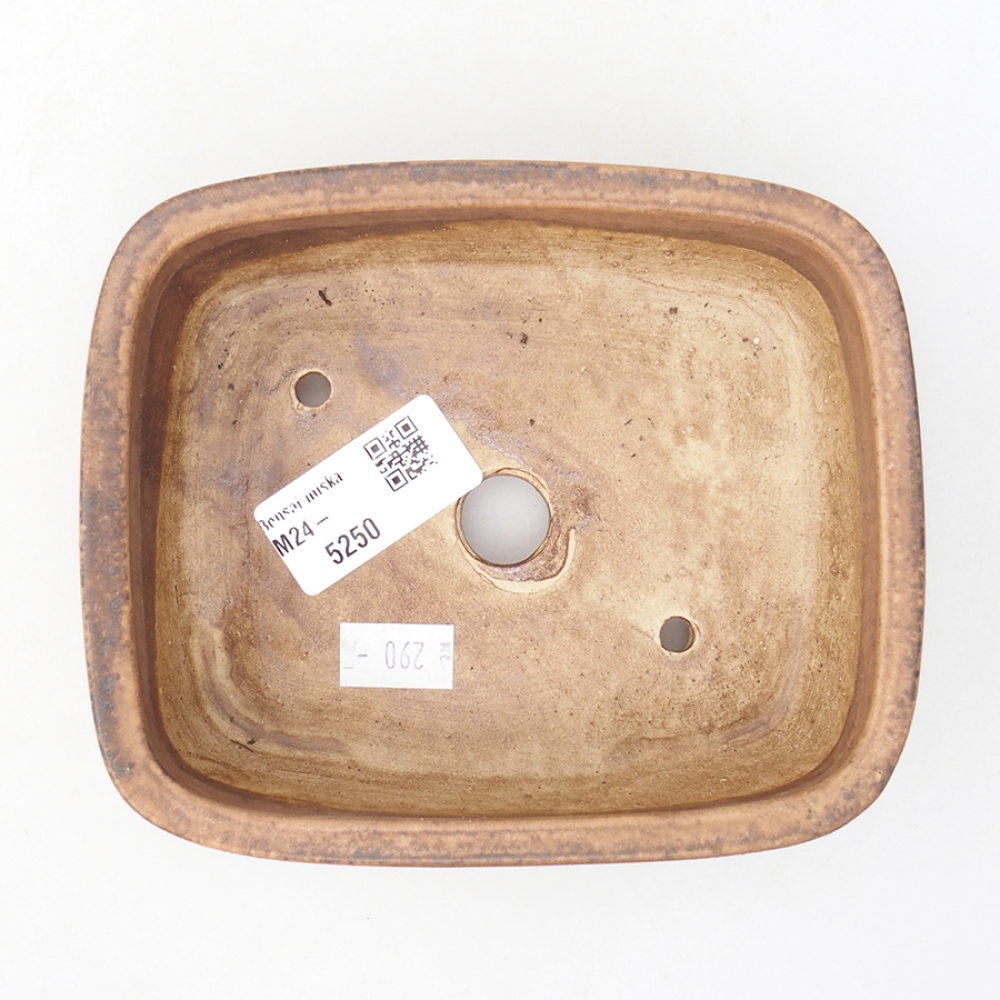 Keramická bonsai miska 14,5 x 11,5 x 4 cm, farba hnedá