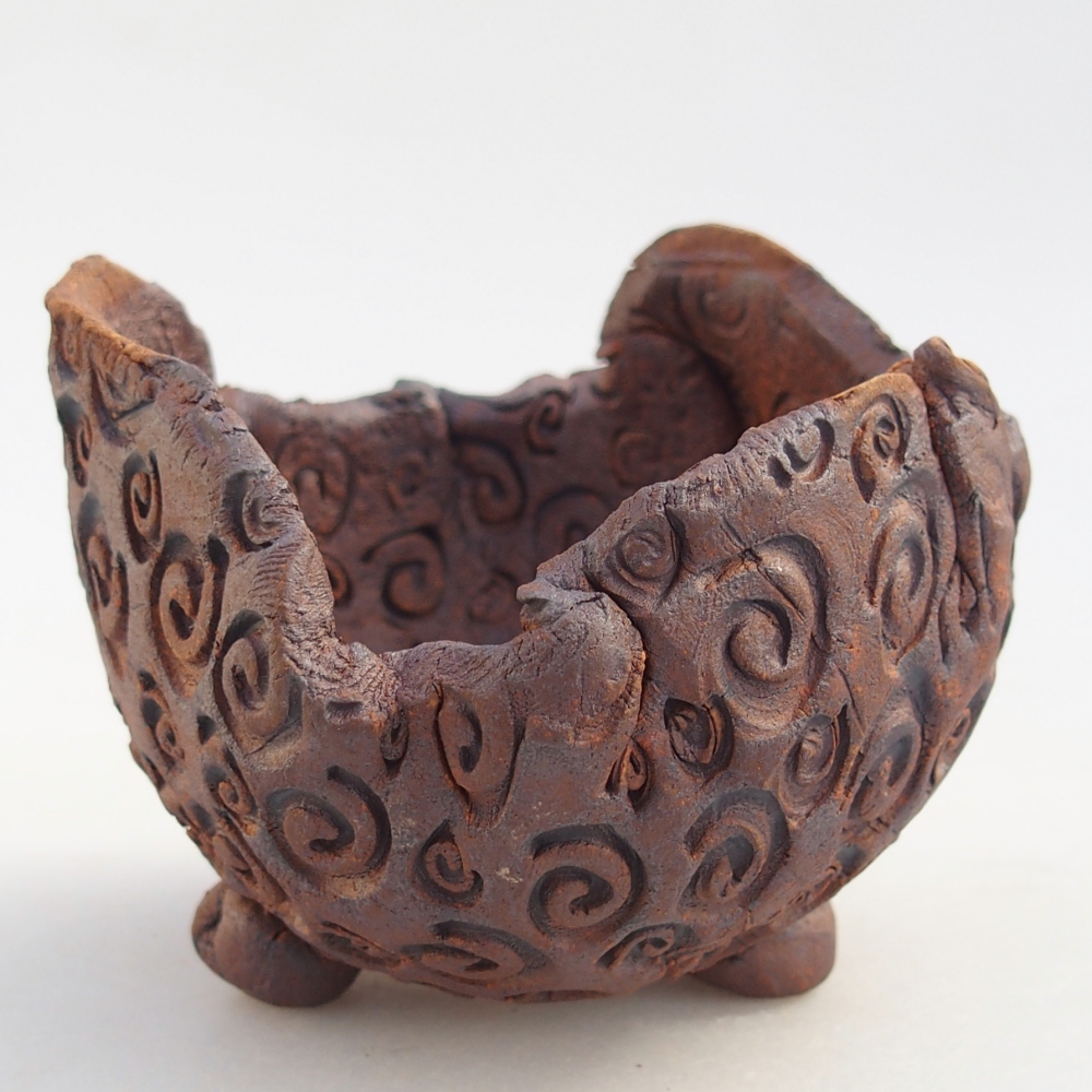 Keramická mušľa 8 x 7,5 x 7 cm , farba hnedá