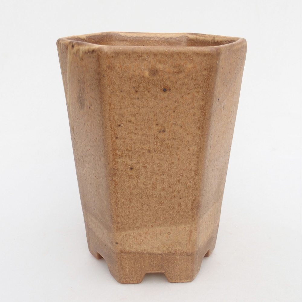 Keramická miska na bonsaje 12,5 x 11,5 x 16,5 cm, hnedá