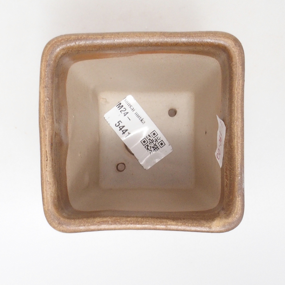 Keramická bonsai miska 8,5 x 8,5 x 11 cm, farba hnedá