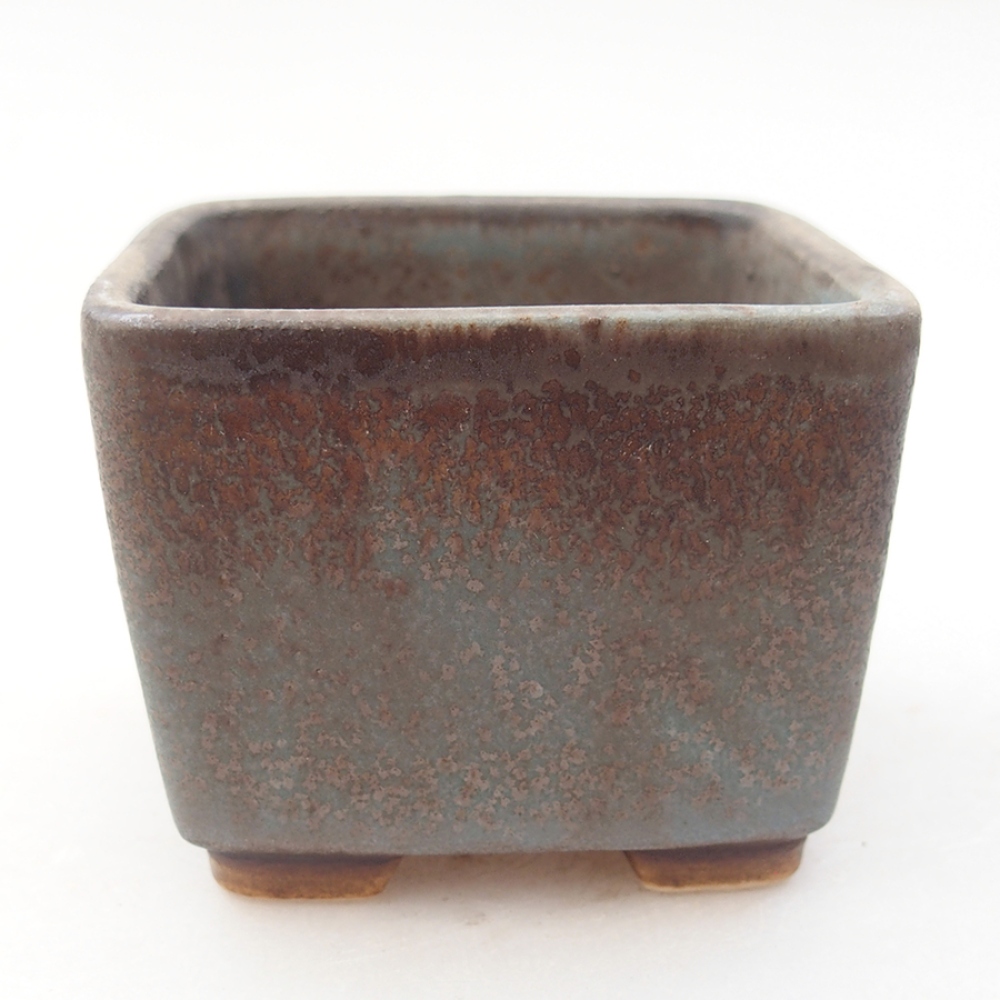 Keramická bonsai miska 6 x 6 x 4,5 cm, farba modra