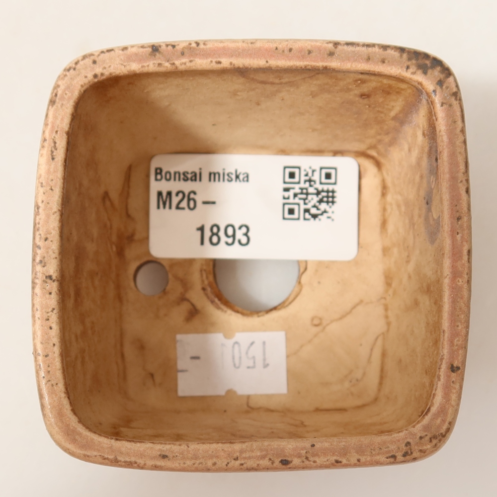 Keramická miska na bonsai 6,5 x 6,5 x 4,5 cm, farba ružová