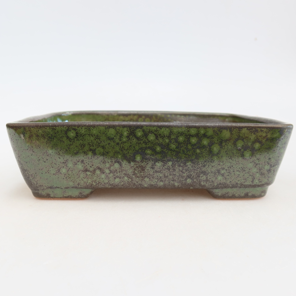 Keramická miska na bonsaje 18 x 13 x 5 cm, zelená