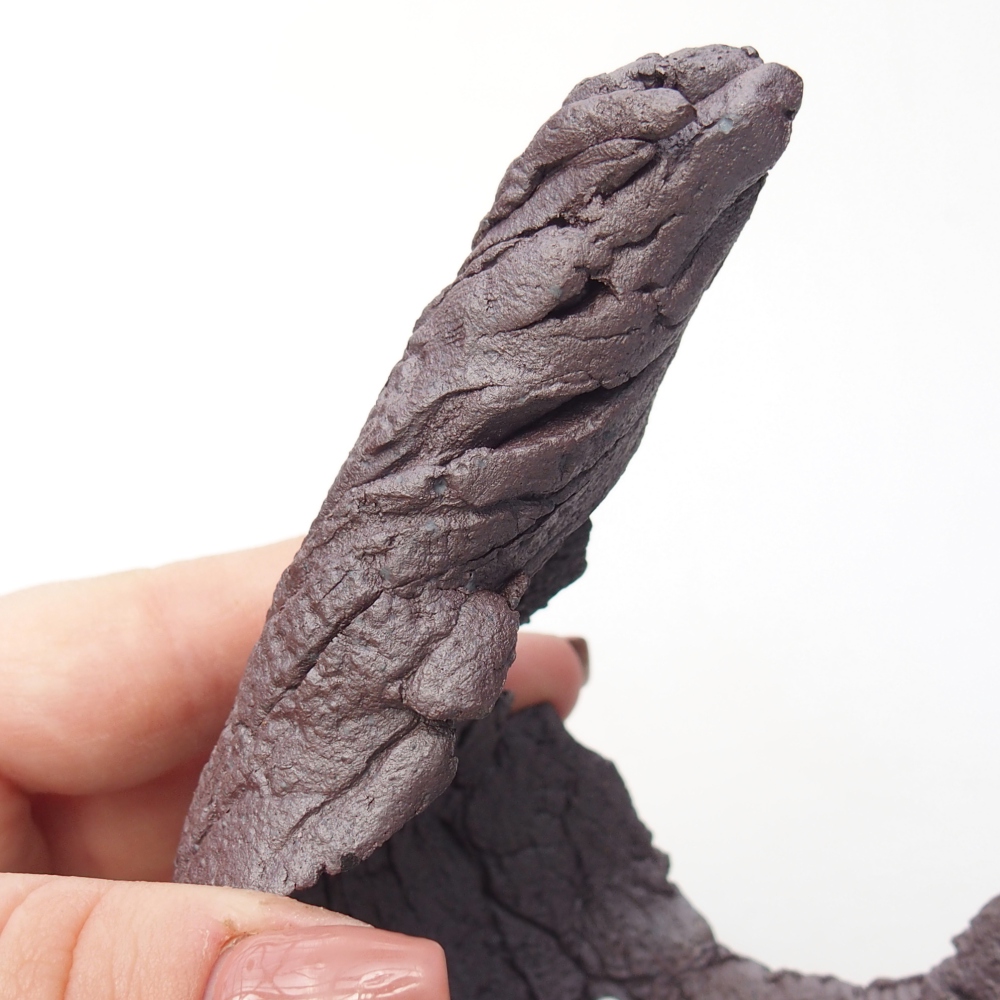 Keramická mušľa 8 x 7,5 x 12 cm , kovová farba