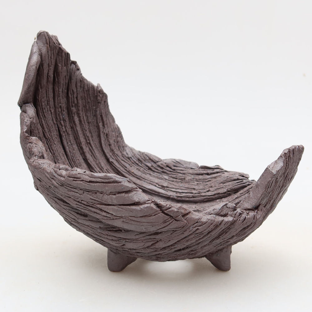 Keramická škrupina  14,5 x 11,5 x 13,5 cm, farba hnedá