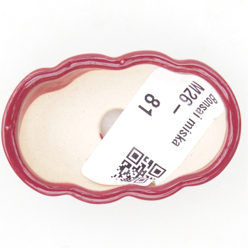 Mini bonsajová miska 5,5 x 3,5 x 1,5 cm, bordová