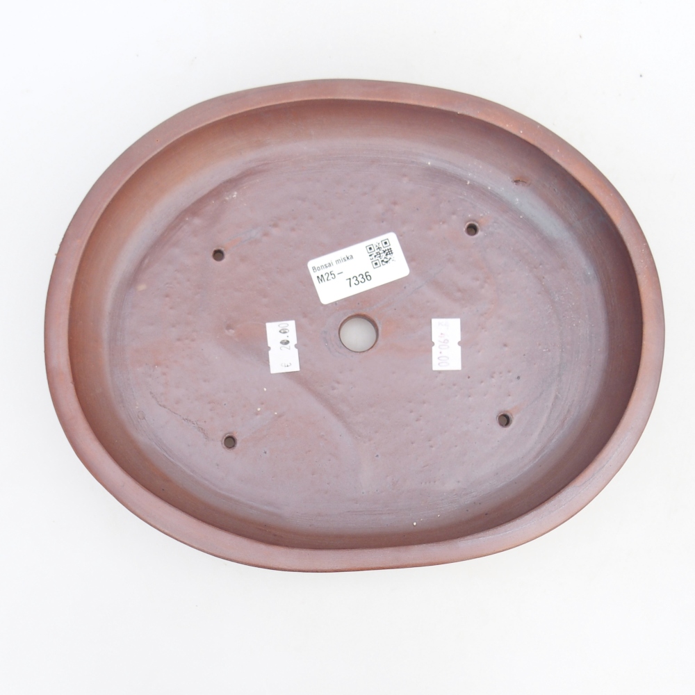 Keramická bonsajová miska 24 x 20 x 4 cm, farba kovu