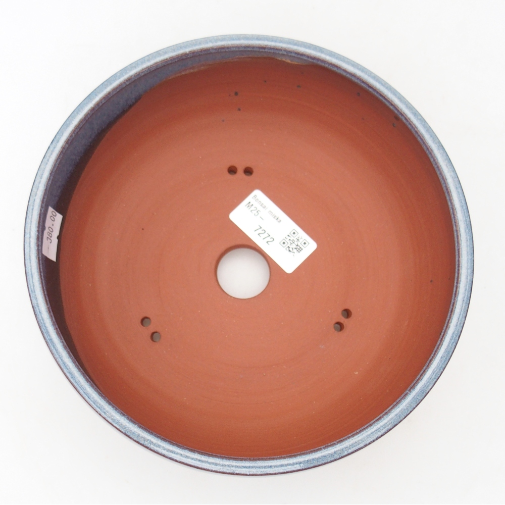 Keramická miska na bonsaje 18 x 18 x 7,5 cm, farba modrá