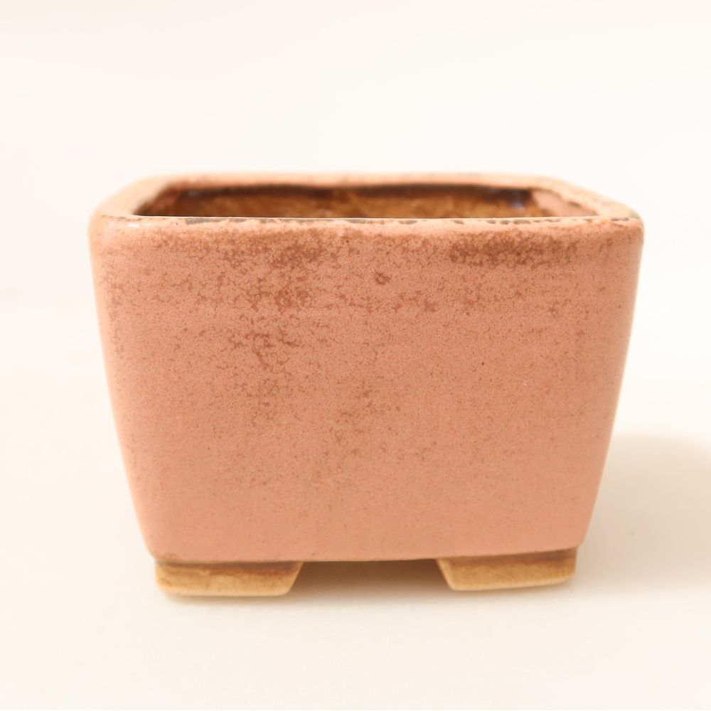 Keramická miska na bonsai 6,5 x 6,5 x 4,5 cm, farba ružová