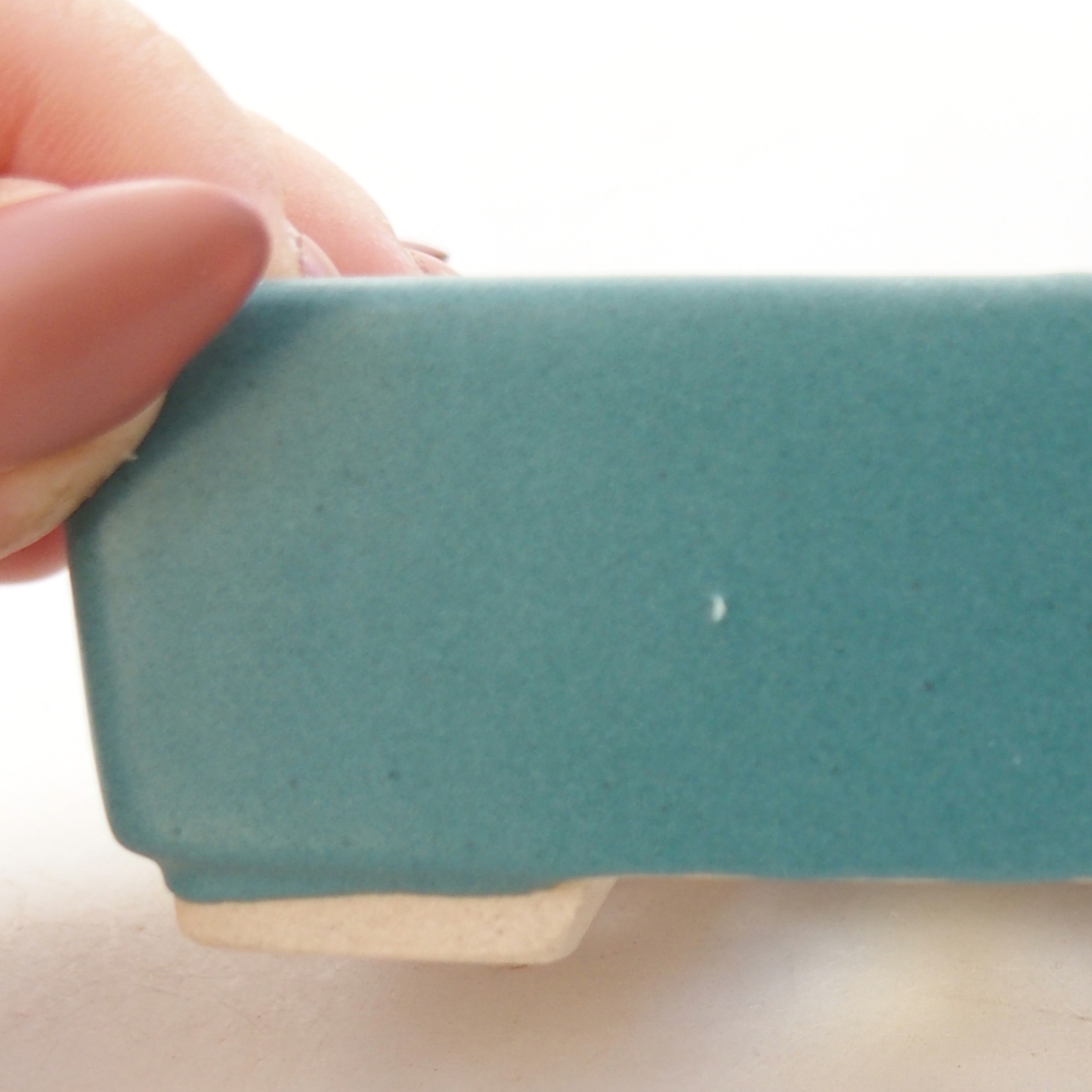 Keramická miska na bonsaje 8,5 x 7 x 3,5 cm, farba modrá