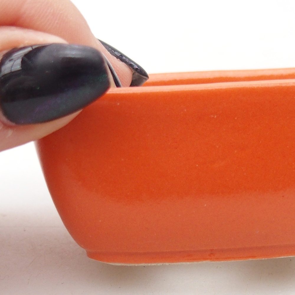 Mini bonsajová miska 6 x 4,5 x 3 cm, oranžová