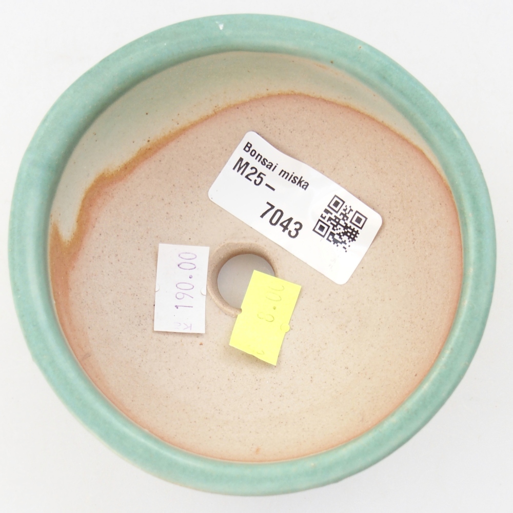 Keramická miska na bonsaje 9,5 x 9,5 x 5 cm, zelená