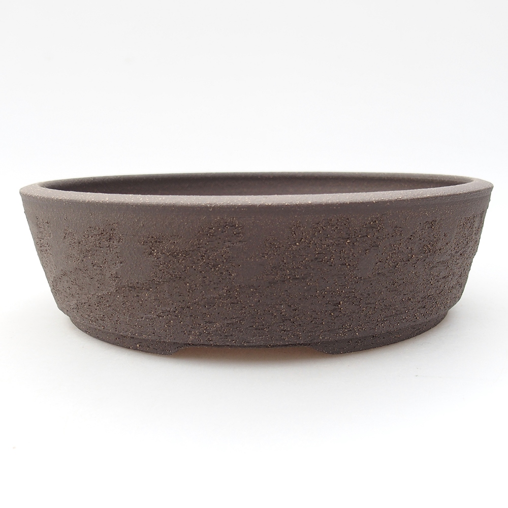 Keramická miska na bonsaje 19,5 x 19,5 x 5,5 cm, hnedá
