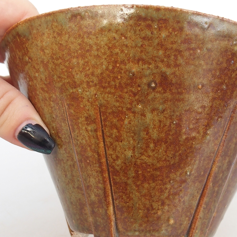 Keramická miska na bonsaje 15 x 15 x 9 cm, hnedá