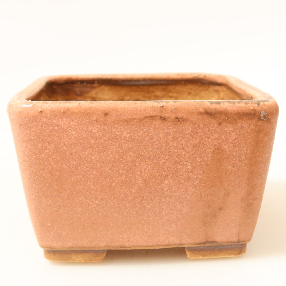 Keramická miska na bonsai 8,5 x 8,5 x 5,5 cm, farba ružová