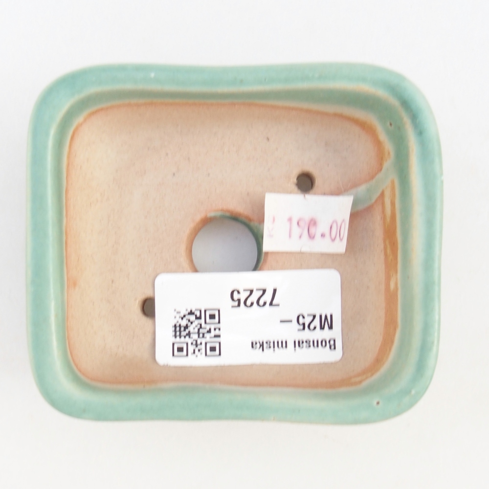 Keramická miska na bonsaje 8 x 7 x 3,5 cm, zelená