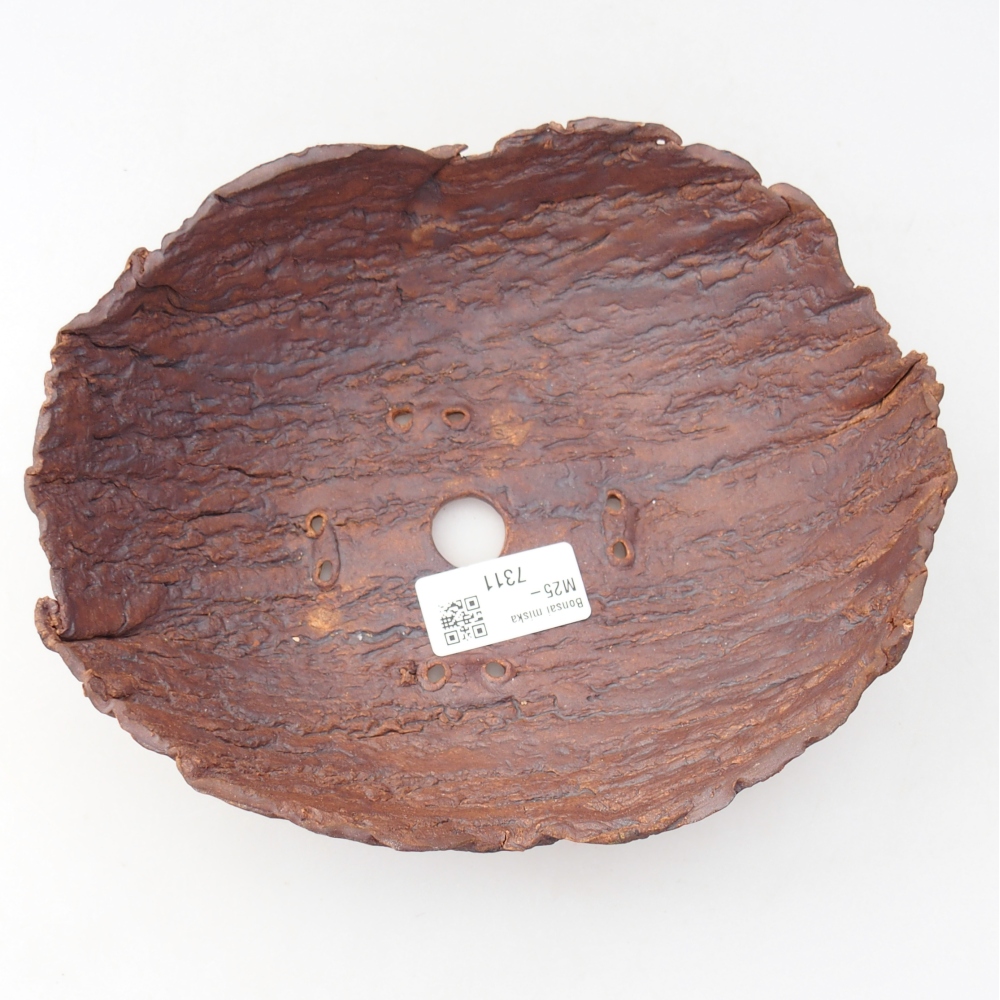 Keramická mušľa 20 x 16 x 6 cm , farba hnedá