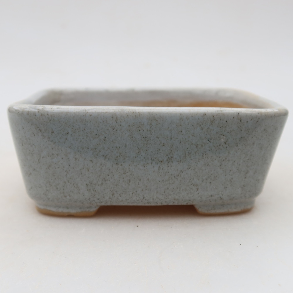 Keramická miska na bonsaje 10,5 x 8,5 x 4 cm, sivá