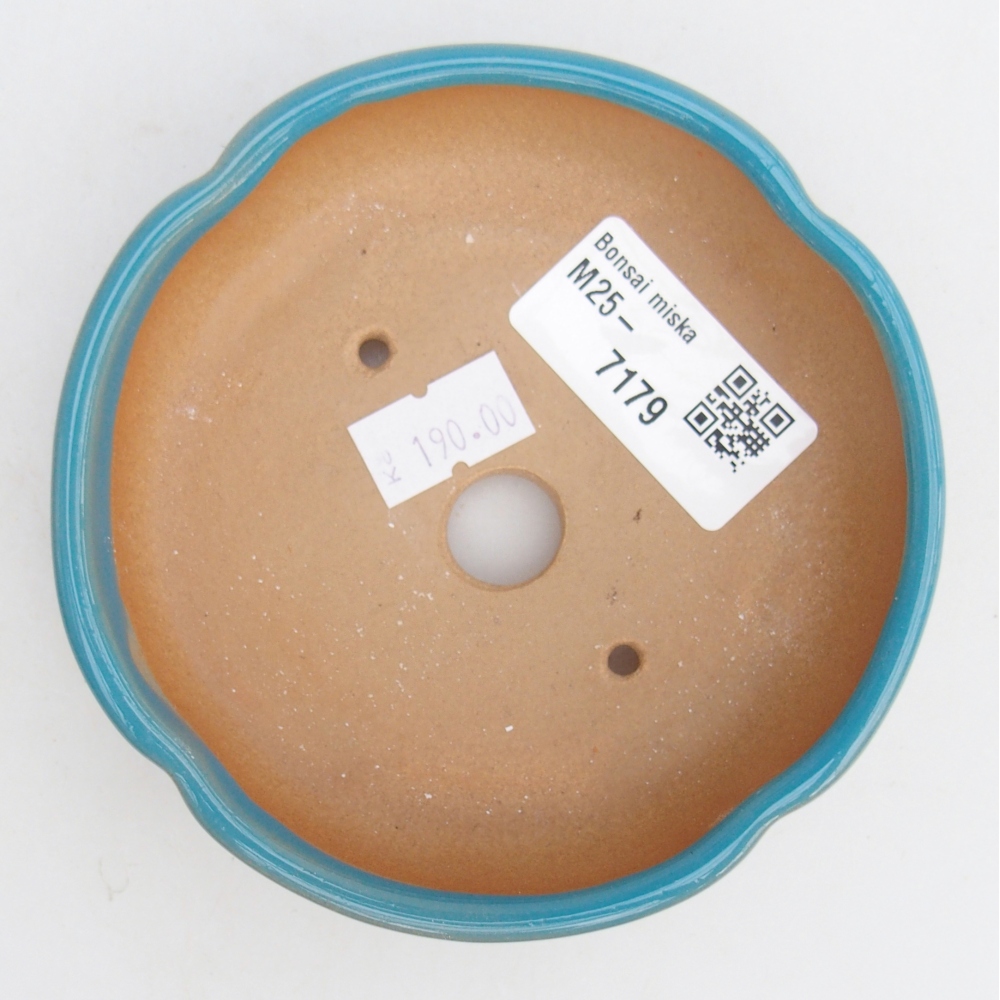 Keramická miska na bonsaje 11 x 11 x 3 cm, farba modrá