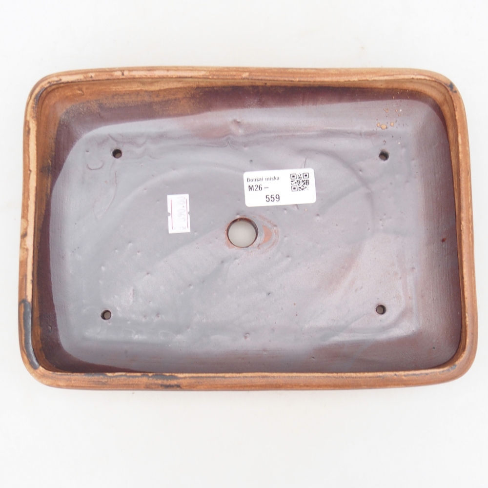 Keramická miska na bonsaje 24 x 17,5 x 4 cm, ružová