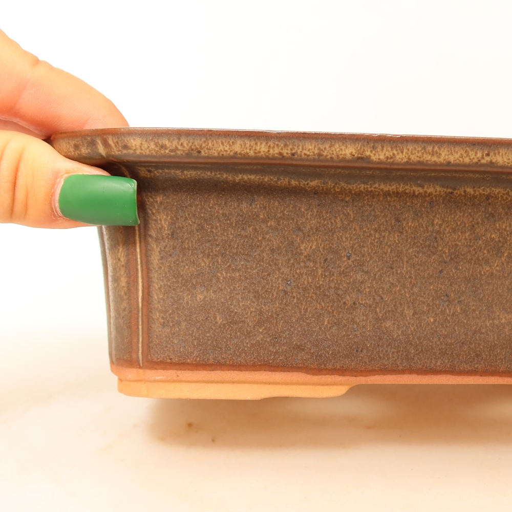 Keramická miska  20 x 15,5 x 5,5 cm, farba hnedá