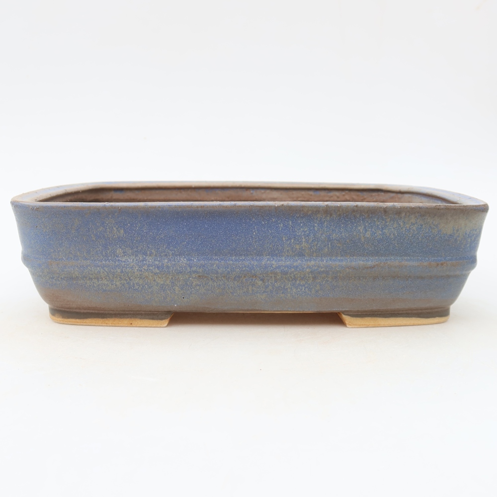 Keramická miska na bonsaje 23 x 19 x 6 cm, farba modrá