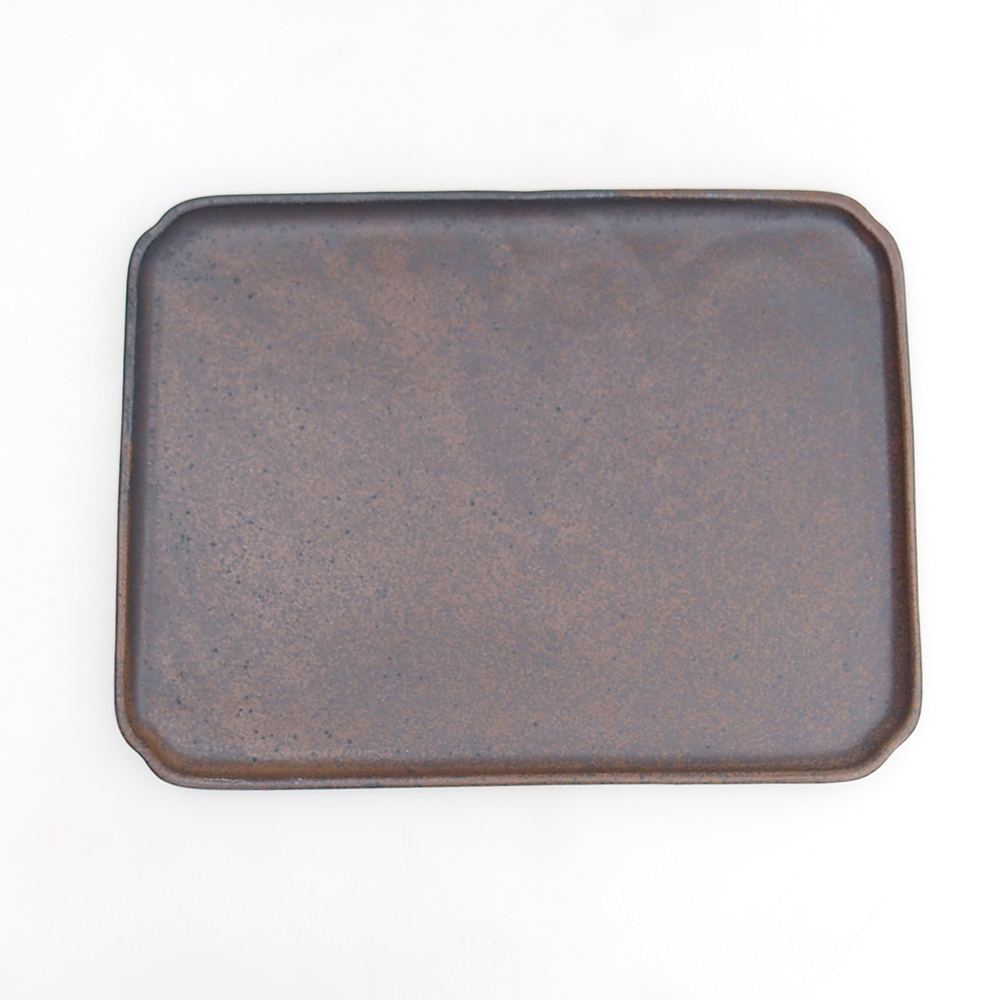 Keramická miska H20 - 26,5 x 20 x 1,5 cm - hnedá