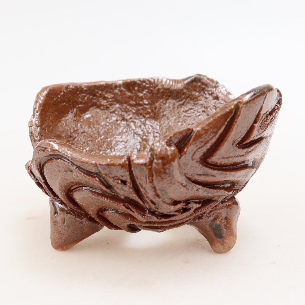 Keramická škrupina  8 x 8 x 5 cm, farba hnedá