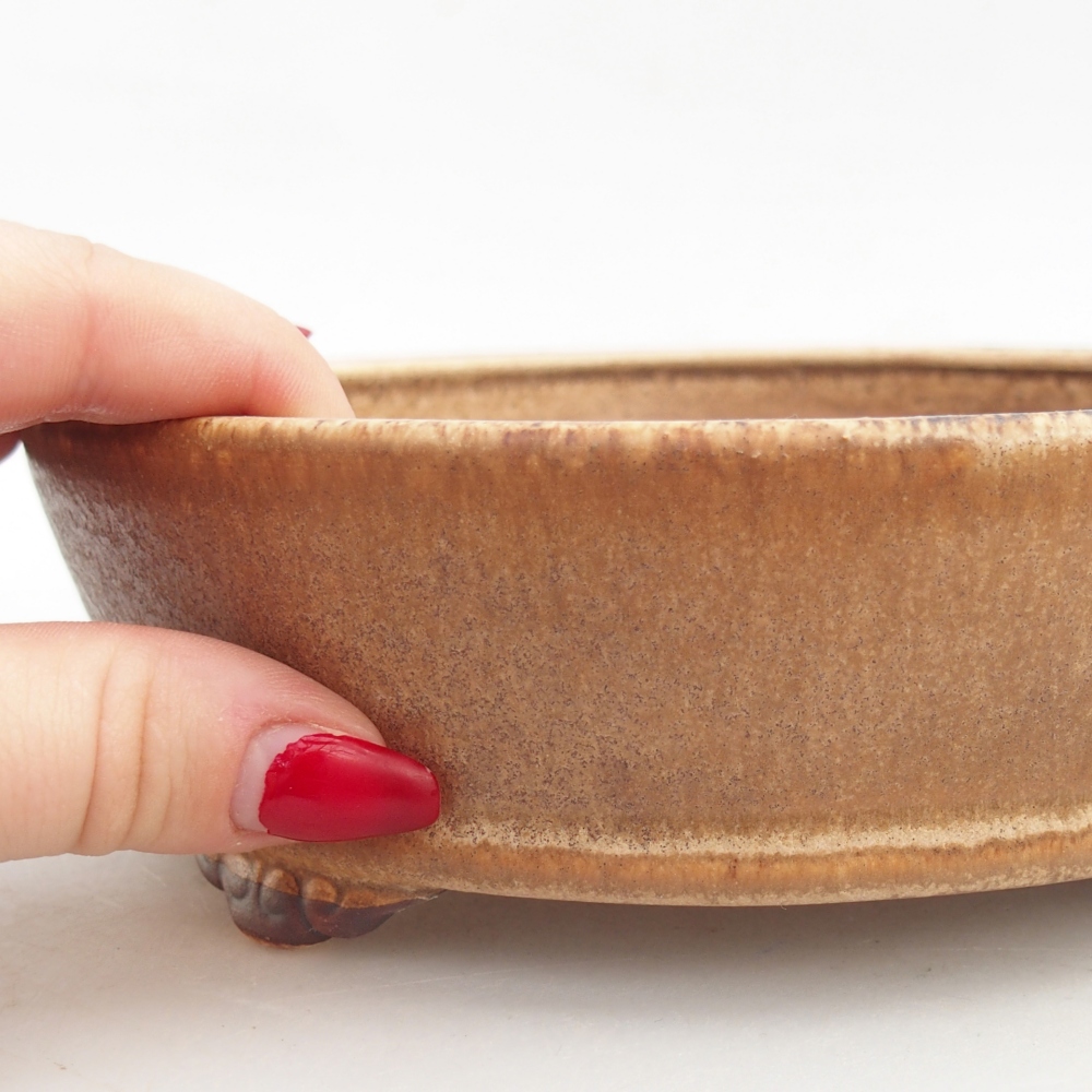 Keramická bonsajová miska 25 x 20 x 7,5 cm, zelená