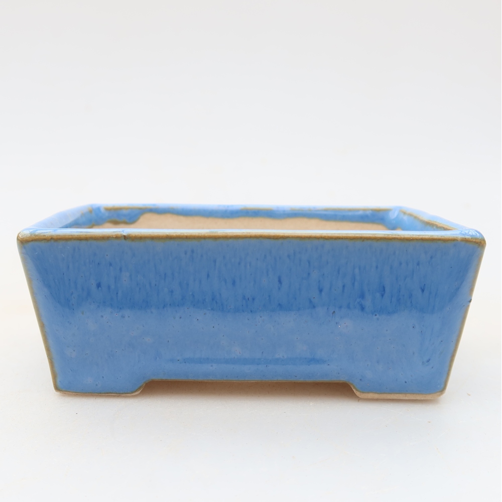 Keramická miska na bonsaje 9 x 6,5 x 3,5 cm, farba modrá