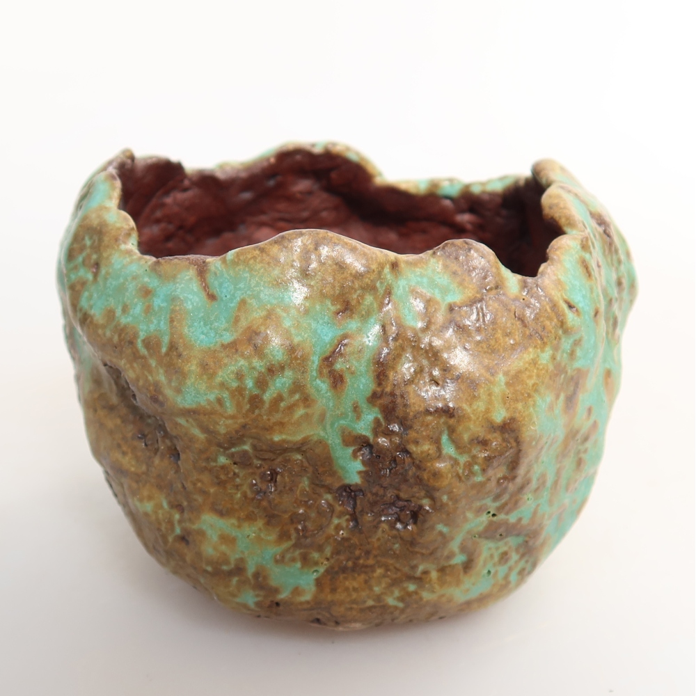 Keramická škrupina  7 x 7 x 6 cm, farba zelená
